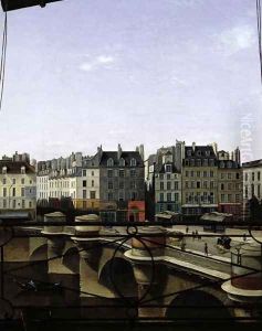 View of the Pont Neuf, c.1845 by Joseph Eusebie Prevot
