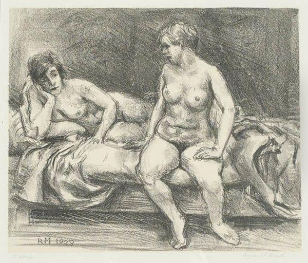 Two Models On A Bed - view 1