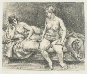 Two Models On A Bed