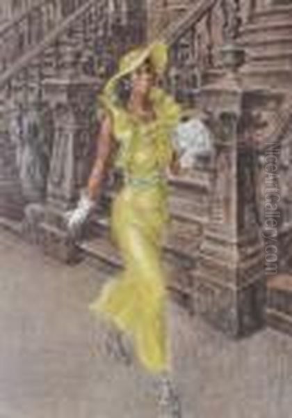 Woman In Yellow Dress - view 1
