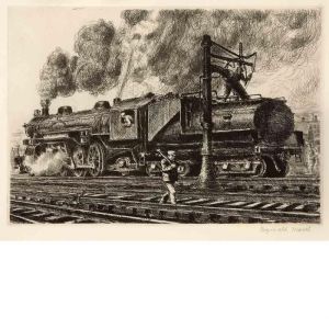 Loco--erie Watering by Reginald Marsh