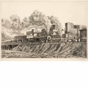 Erie R.r. And Factories by Reginald Marsh