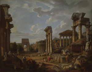 A capriccio of the Roman Forum