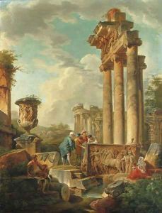 Capricci of Roman Ruins with Figures
