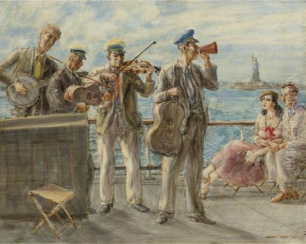 Band Playing By The Hudson - view 1