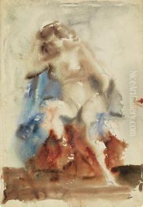 Seated Female Nude by Reginald Marsh