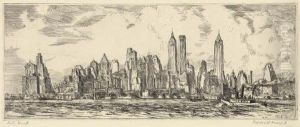 N.y. Skyline by Reginald Marsh