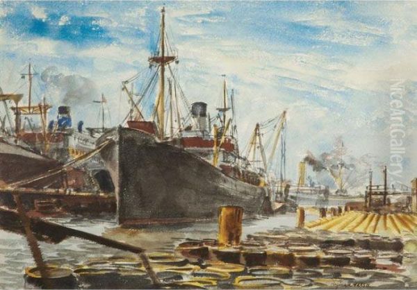 Docked Freighter - view 1
