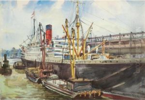 Ship And Scows by Reginald Marsh