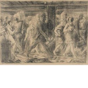 Penn Station by Reginald Marsh