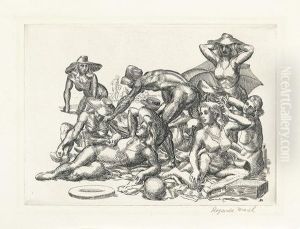 Beach Picnic. by Reginald Marsh