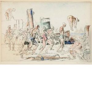 Bathers On The Hudson by Reginald Marsh