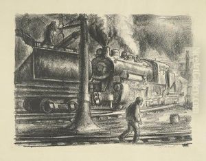 Loco Watering. by Reginald Marsh