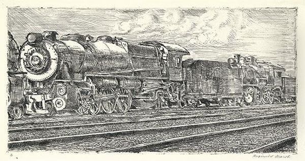 P. R. R. Loco Waiting To Be Junked. - view 1