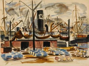 East River, New York by Reginald Marsh