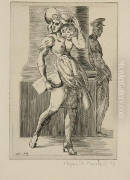 Girl Walking, Pillar, Soldier - view 1