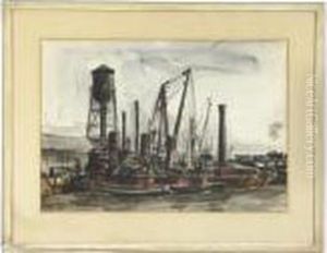 Tugboats by Reginald Marsh
