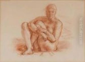 Female Nude, Seated by Reginald Marsh