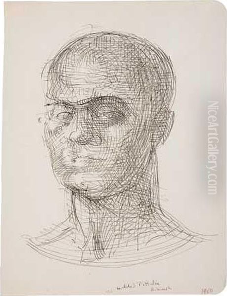 Study Of A Head - view 1