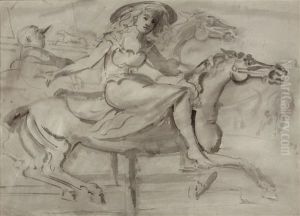 Riding The Carousel by Reginald Marsh