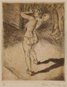 Star Burlesque Dancer; G String by Reginald Marsh