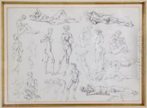 Study Of Nude Women 2 by Reginald Marsh