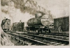 Tank Car Rail by Reginald Marsh