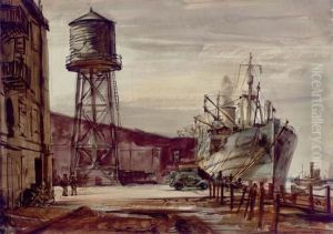 Along The Waterfront by Reginald Marsh