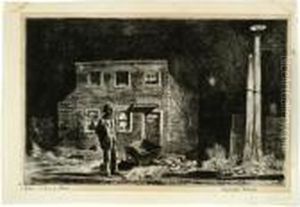 Under The Street Lamp by Reginald Marsh