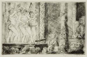 Irving Place Burlesque by Reginald Marsh