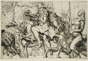 Wooden Horses; Merry Go Round by Reginald Marsh