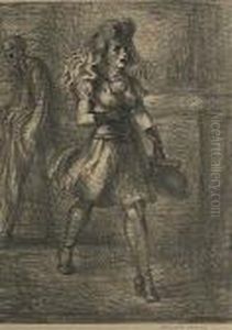 Girl Walking (elevated) (s. 28) by Reginald Marsh