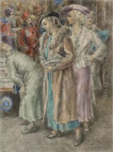 Girls On Fourteenth Street by Reginald Marsh