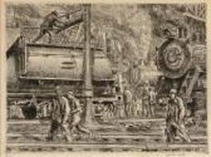 Erie R.r. Yards by Reginald Marsh