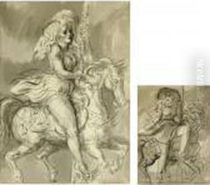 Girl On A Carousel by Reginald Marsh
