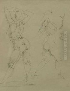 Standing Female Nudes by Reginald Marsh