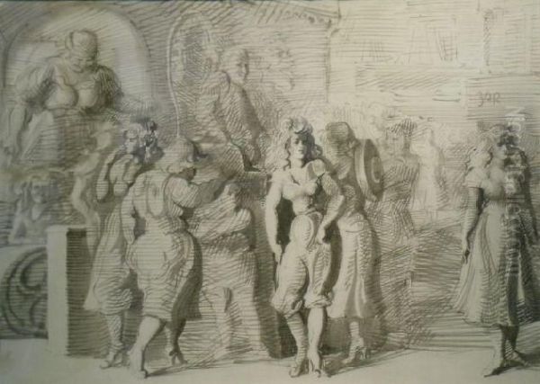 Coney Island Scene [recto] And Group On The Beach [verso]: Adouble-sided Work - view 1