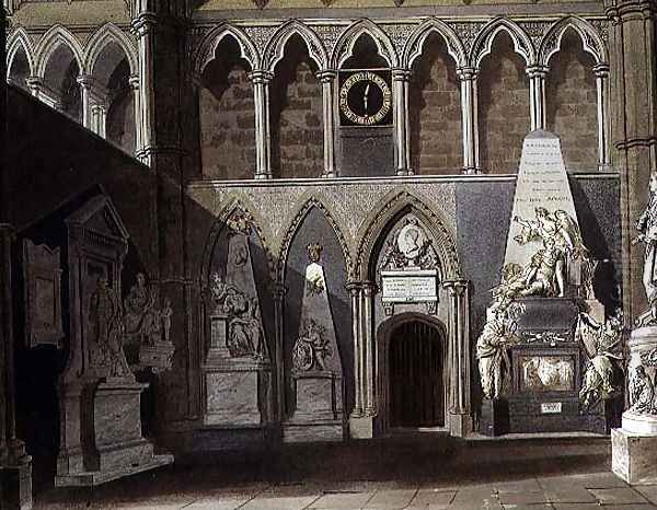 South View of Poets Corner, plate 27 from Westminster Abbey, engraved by J. Bluck fl.1791-1831 pub. by Rudolph Ackermann 1764-1834 1811 - view 1