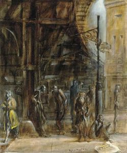 Two Women Picked By Ike For Top Places (third Avenue El) by Reginald Marsh