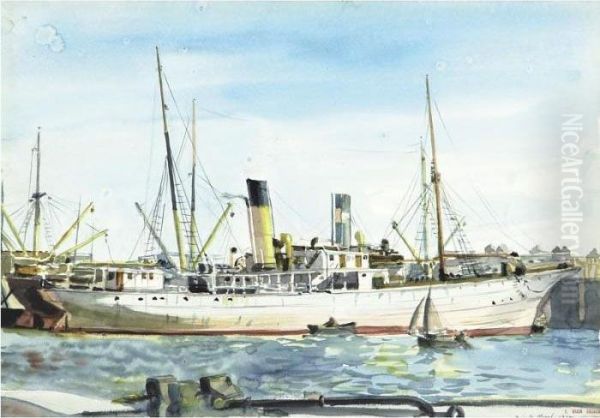 Untitled (ship At Harbor) - view 1