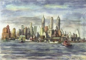 New York Sky Line by Reginald Marsh