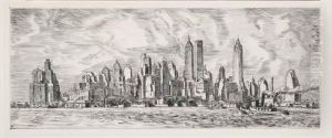 N.y. Skyline by Reginald Marsh