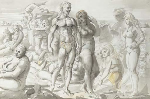 Coney Island Beach (russia Declares War On Japan) - view 1