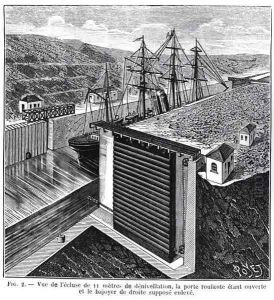 Project for the transfer of a new Hotel-Dieu on the Ile aux Cygnes, Paris, c.1787 by Bernard Poyet