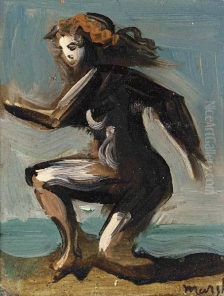 Woman In A Blue Skirt; Nude; And A Couple At The Beach: Three Works - view 1