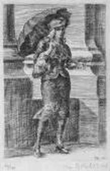 Girl With An Umbrella - view 1