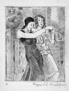 Dancing Couple--two Girls In Chop Suey by Reginald Marsh
