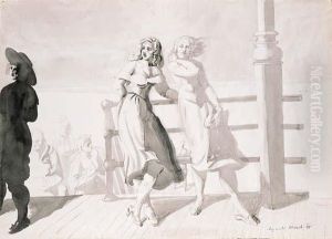 On The Boardwalk by Reginald Marsh