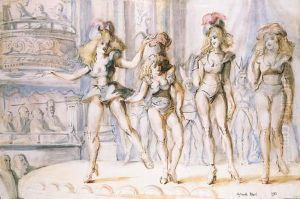 Burlesque With Four Figures by Reginald Marsh