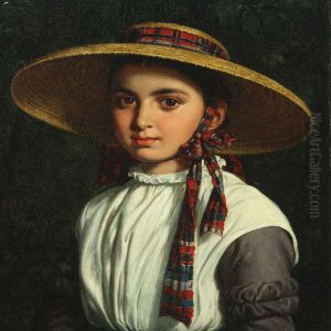 Portrait Of A Young Girl by Wilhelm Marstrand